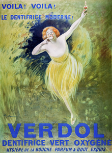 Verdol oxygenated green toothpaste 1911 by Leonetto Cappiello