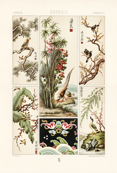 Chinese pattern. 1888 edition Lornement Polychrome by Albert Racine 1825–1893. Print