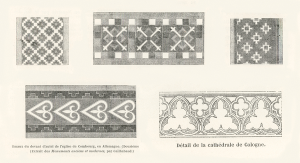 12nd-century designs. 1888 edition Lornement Polychrome by Albert Racine 1825–1893. Print