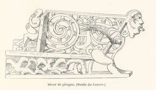 Canoe decorative designs. 1888 edition Lornement Polychrome by Albert Racine 1825–1893. Print