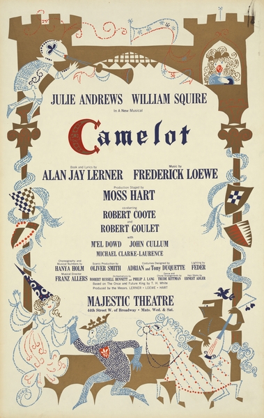 Camelot 1961 Stubis Artcraft Lithograph Poster Print
