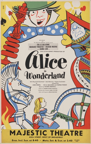 Alice in Wonderland 1947 American 1905–1970 Artcraft Lithograph Poster Print
