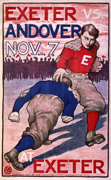 Exeter vs. Andover Nov. 7 at Exeter 1903 Poster by Bristow Adams American 1875 – 1956 Print