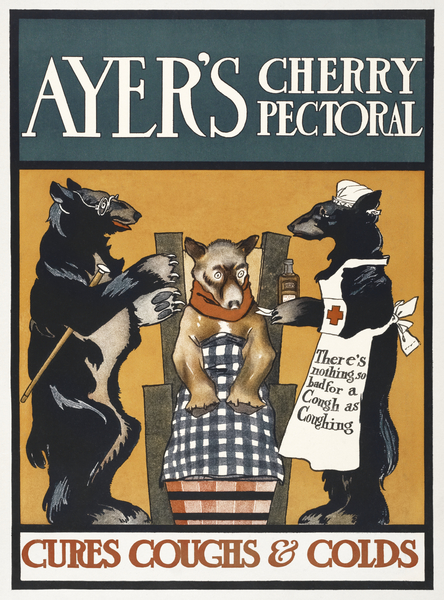 Vintage Ayers Cherry Pectoral Poster ca. 1890-1907 by Edward Penfield Print