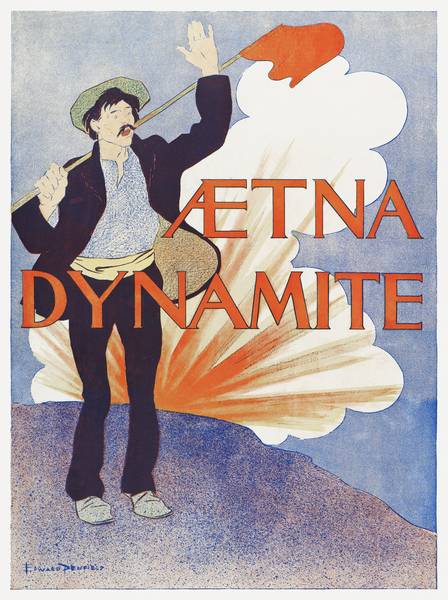 Aetna Dynamite 1895 by Edward Penfield Print