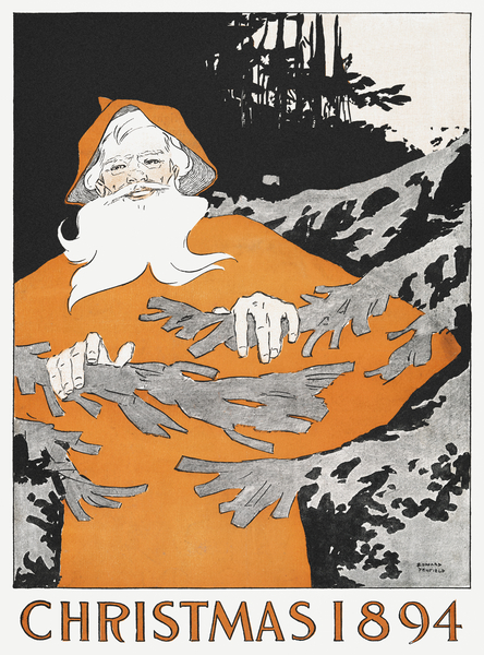 Vintage Christmas 1894 1894 by Edward Penfield Print