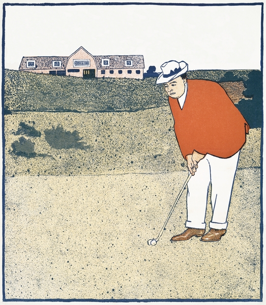 Man playing Golf ca. 1890-1907  by Edward Penfield Print