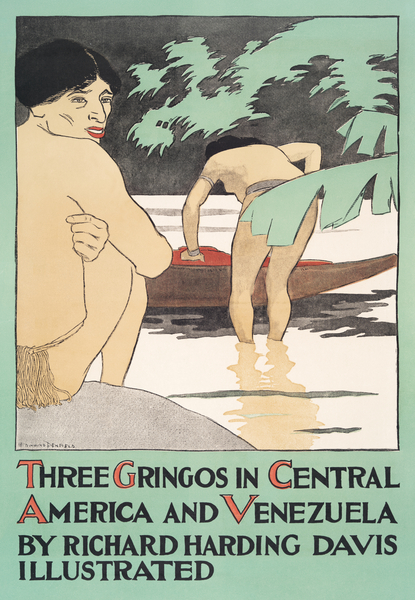 Three Gringos in Central America and Venezuela by Richard Harding Davis 1896 by Edward Penfield Print
