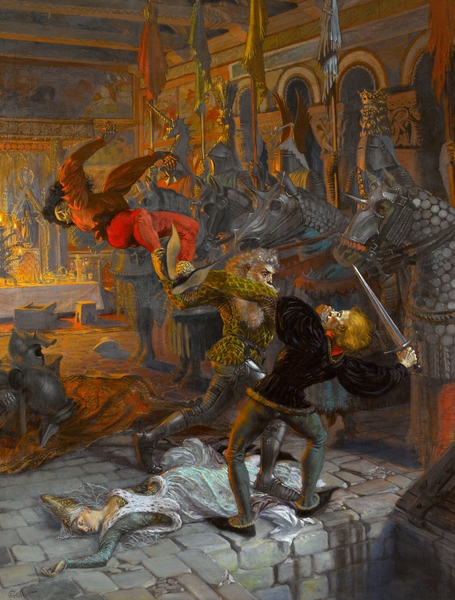 Eviradnus 1903 Illustration by Eugène Samuel Grasset Print