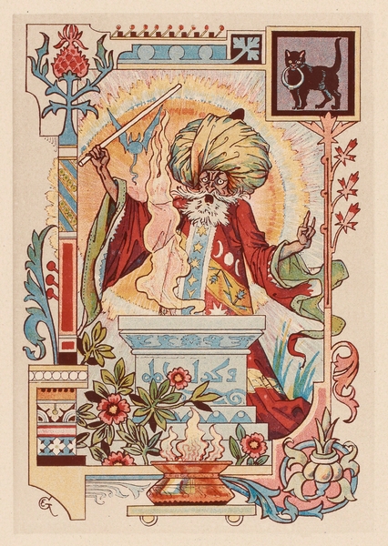 Magicien oriental Illustration by Eugène Samuel Grasset Print