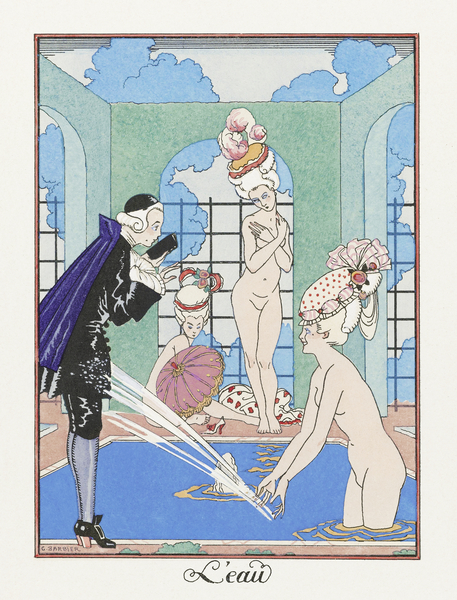 LEau 1917-1920 fashion illustration  by George Barbier.  Print