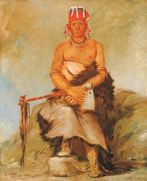A’h-Sha-La-Cóots-Ah Mole In The Forehead Chief of The Republican Pawnee 1832  Print