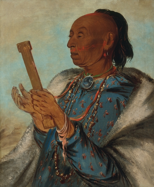 Ah-Tón-We-Tuck Cock Turkey Repeating His Prayer 1830 Print