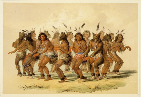 The Bear Dance 1844 Print