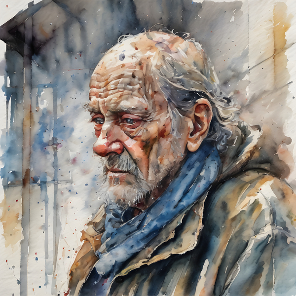 Watercolor I Have Nothing By Bruce Lazarus Print