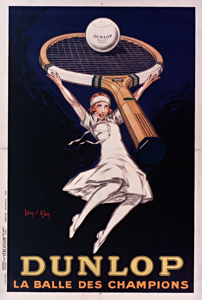 Dunlop la balle des champions 1929 by Jean dYlen Poster Print