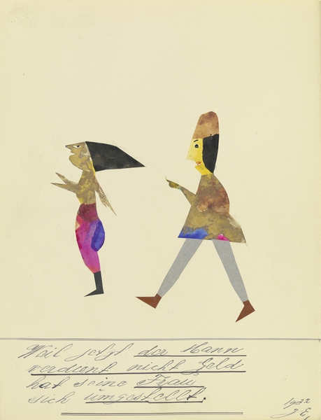 ‘Weil jetzt der Mann verdient nicht Geld …’ 1932  My Pictures Become Wilder and Wilder By John Elsas Print