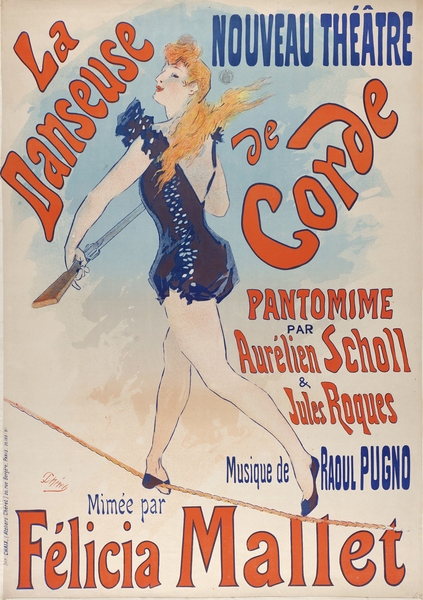 La danseuse de corde 1891 Poster by Jules Chéret Print