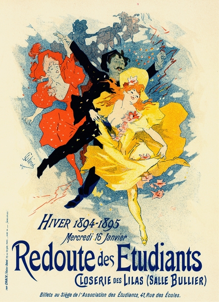 Redoute Des Étudiants 1897 Poster by Jules Chéret Print