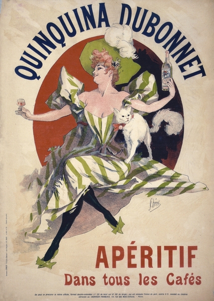 Quinquina Dubonnet apéritif dans tous les cafés 1895 Poster by Jules Chéret Print
