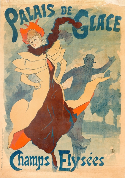 Ice Skating Rink 1893 Poster by Jules Chéret Print