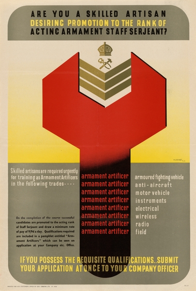 Are You a Skilled Artisan Desiring Promotion to the Rank of Acting Armament Staff Serjeant Print