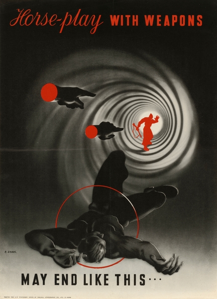 Horse-Play With Weapons May End Like This Print