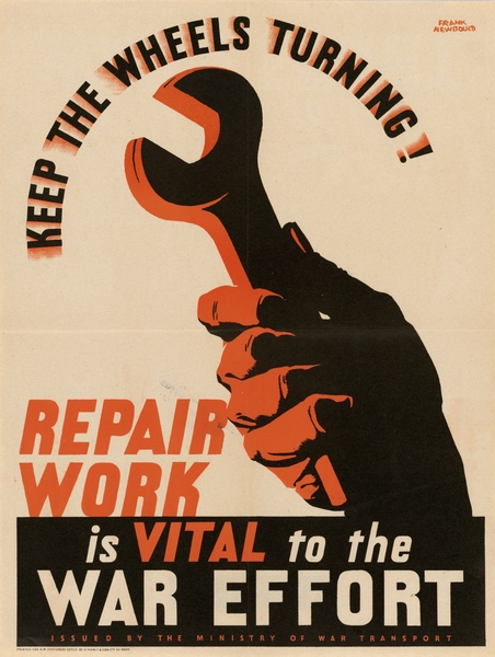 Keep the Wheels Turning! Repair Work is Vital to the War Effort Print