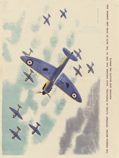 The Famous British ‘Spitfires’ Flying in Formation  Print