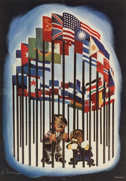Germany and Japan Behind Bars Print