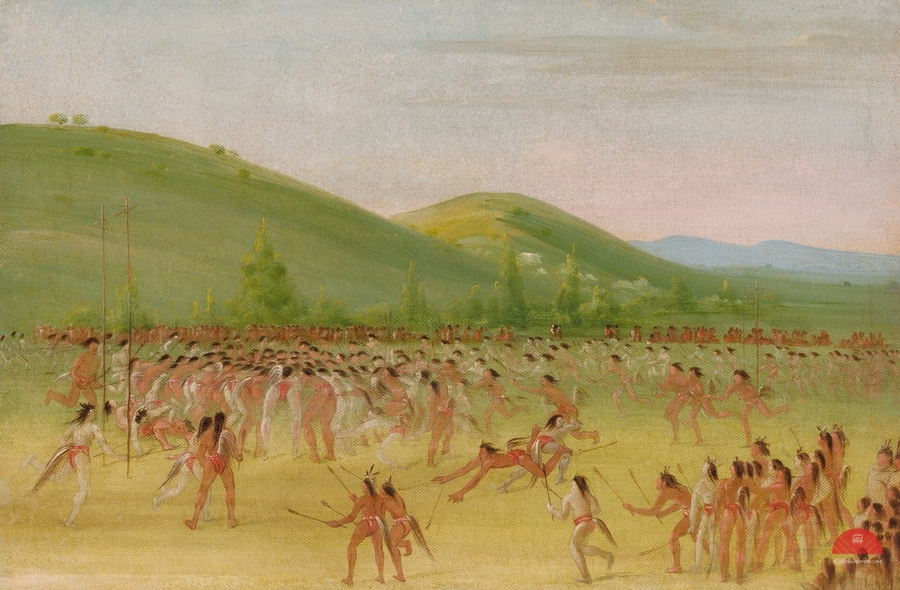 Ball-Play of The Choctaw–Ball Down 1834-1835  Print