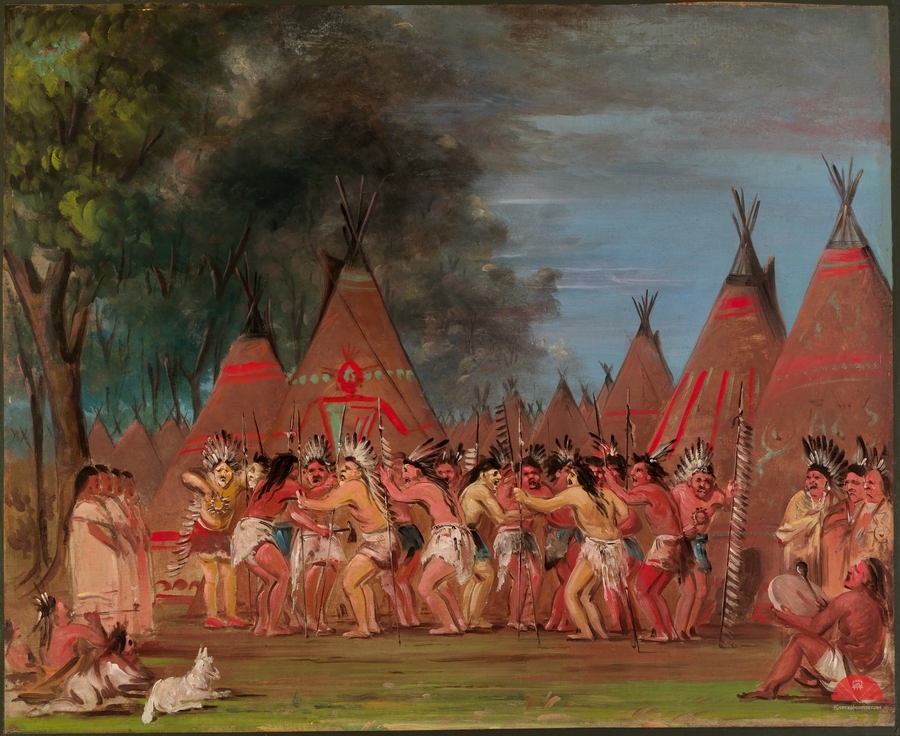 Dance of The Chiefs Mouth of The Teton River 1832-1833  Print