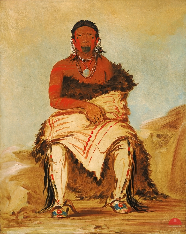 Lá-Shah-Le-Stáw-Hix Man Chief a Republican Pawnee 1832  Print
