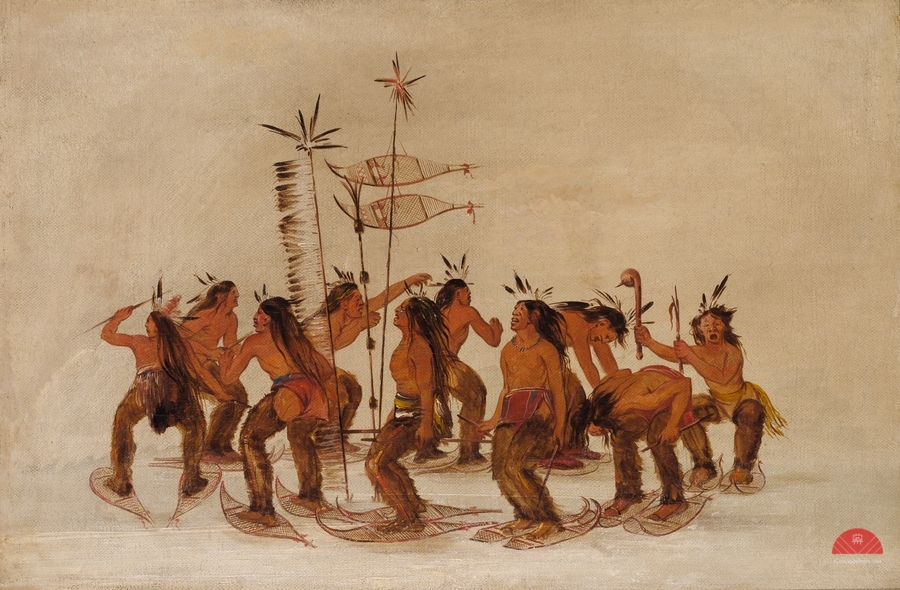 Snowshoe Dance At The First Snowfall 1835-1837  Imprimer
