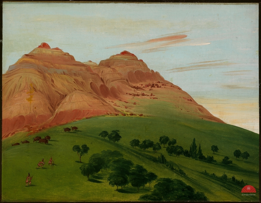 View In The Grand Detour 1900 Miles Above St. Louis 1832  Print