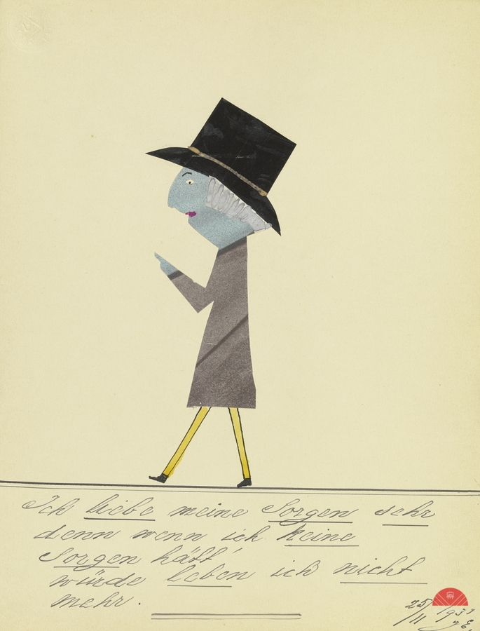 ‘Ich liebe meine Sorgen sehr …’ 1931  My Pictures Become Wilder and Wilder By John Elsas  Print