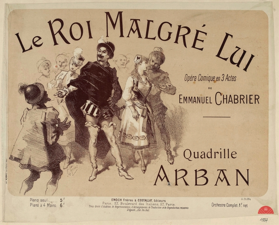 Le Roi Malgré Lui 1887 Poster by Jules Chéret  Print