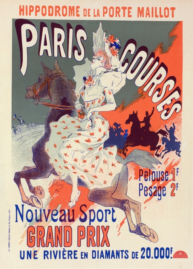 Paris-Courses 1897 Poster by Jules Chéret  Print
