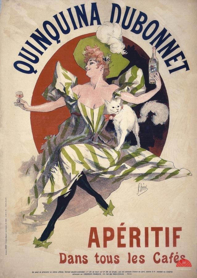 Quinquina Dubonnet apéritif dans tous les cafés 1895 Poster by Jules Chéret  Print