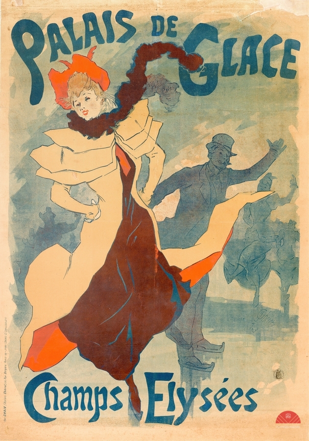 Ice Skating Rink 1893 Poster by Jules Chéret  Print