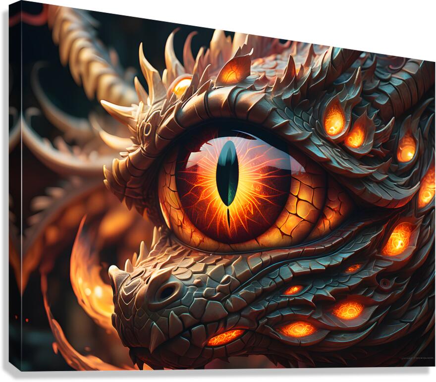Eye of the Evil Dragon By ISHISH Canvas Print