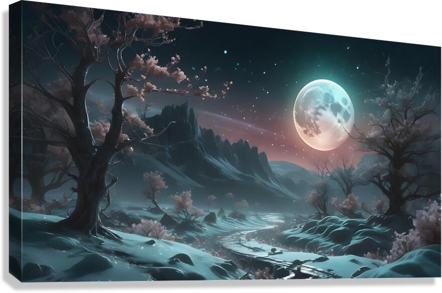 Magical Spring Moon By ISHISH Canvas Print