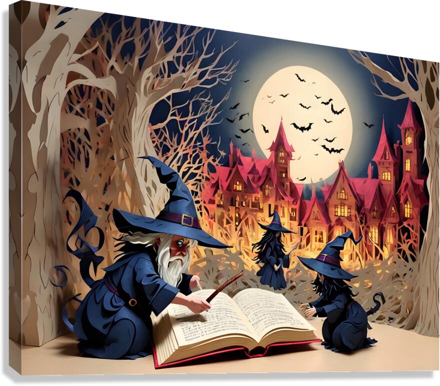 Witches Spell  Book By ISHISH Canvas Print