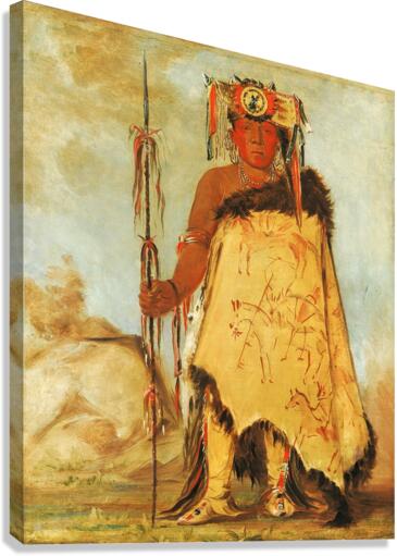 La-Wée-Re-Coo-Re-Shaw-Wee War Chief a Republican Pawnee 1832 Canvas Print