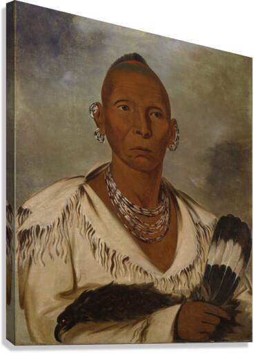 Múk-A-Tah-Mish-O-Káh-Kaik Black Hawk Prominent Sac Chief 1832 Canvas Print