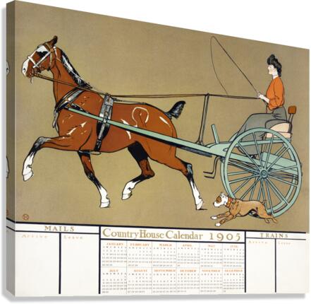 Country House calendar 1905  by Edward Penfield Canvas Print