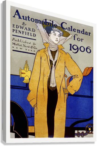 Automobile calendar for 1906 ca. 1905 by Edward Penfield Canvas Print