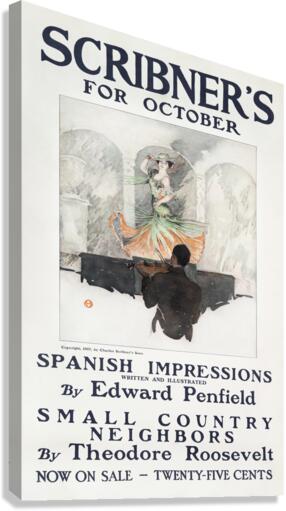 Scribners for October ca. 1890-1907 by Edward Penfield Canvas Print