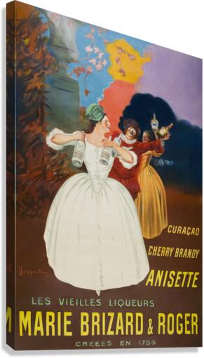 The old liqueurs Marie Brizard & Roger 1912 by Leonetto Cappiello Canvas Print