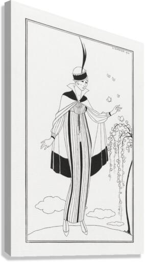 Costumes Parisiens 1914 fashion illustration  by George Barbier.  Canvas Print